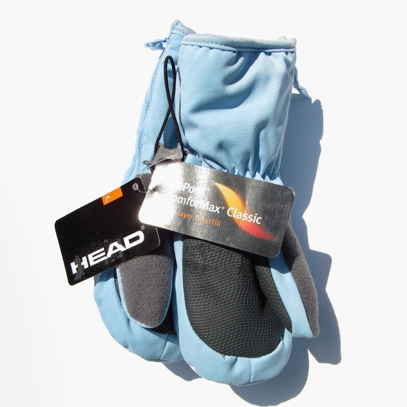 Head Light Blue Kids Mittens Kids w/ Side Zippers - Picture 2 of 13